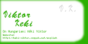 viktor keki business card