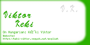 viktor keki business card